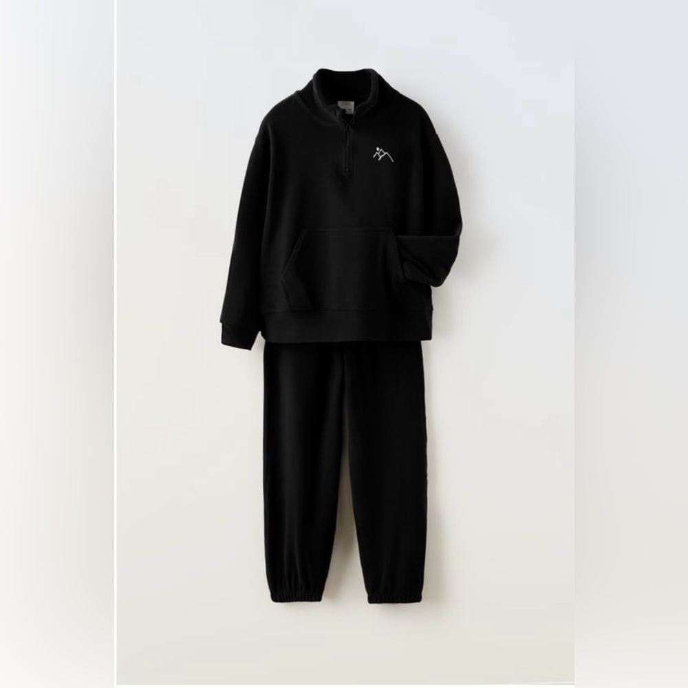 NWT ZARA POLAR FLEECE SWEATSHIRT AND PANTS MATCHING SET